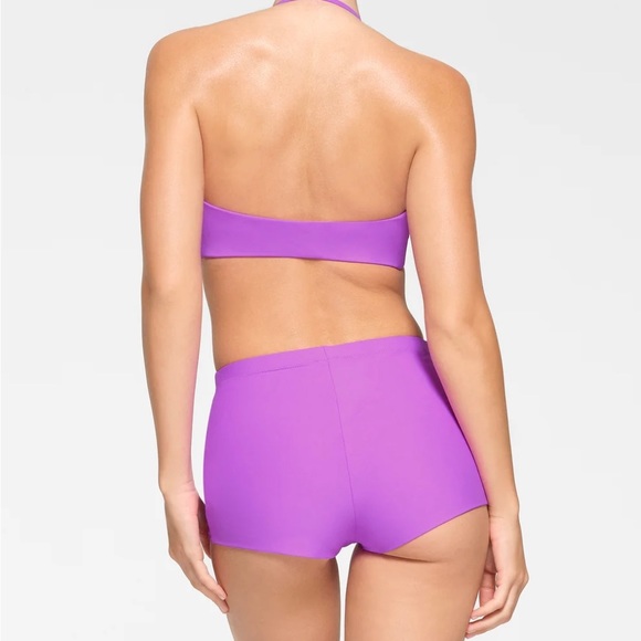 Skims Swim Halter Bikini Top Sz Small in Violet - Picture 4 of 5